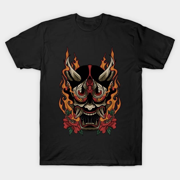 Hannya Mask T-Shirt by Hirolabs